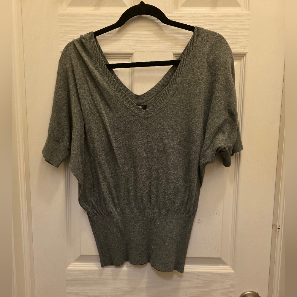 Express Charcoal V-Neck Sweater